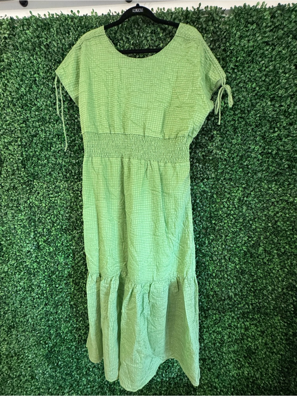 green long dress